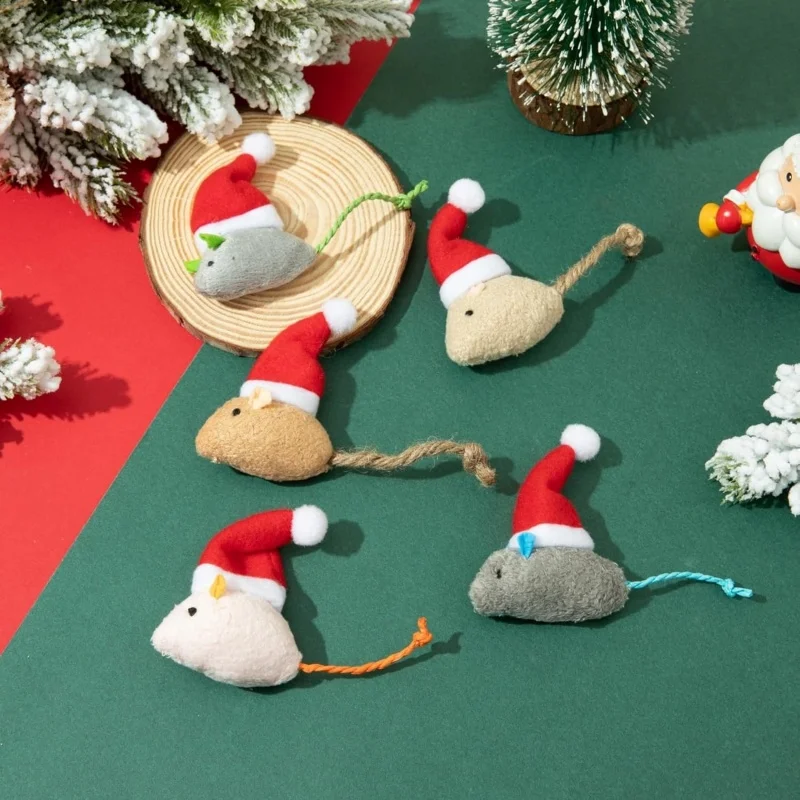 Catnip Interactive Plush Mouse - 1-5PCS Jouets interactifs en peluche pour